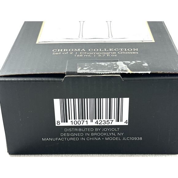 Christian Siriano New York Chroma Champagne Flutes Set of 2 Iridescent 9” - Picture 11 of 11